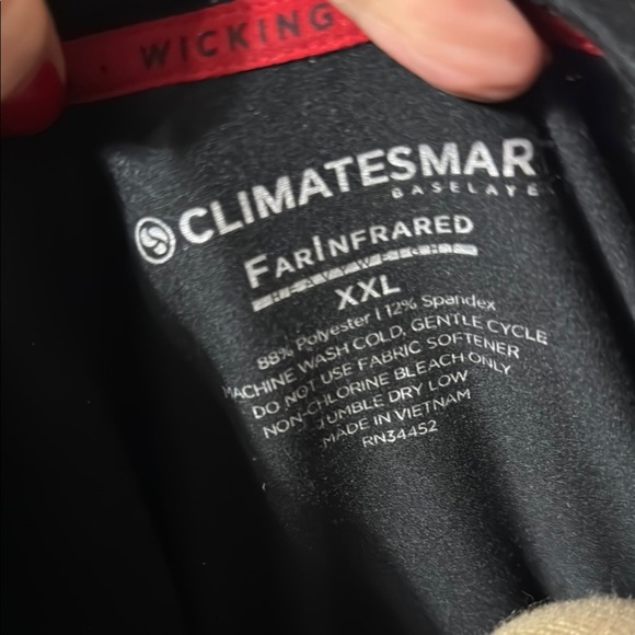 Black Long Sleeve Shirt with Red Logo - Picture 4 of 4